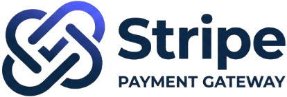Stripe payment gateway logo featuring the blue intertwined symbol and the word Stripe**.